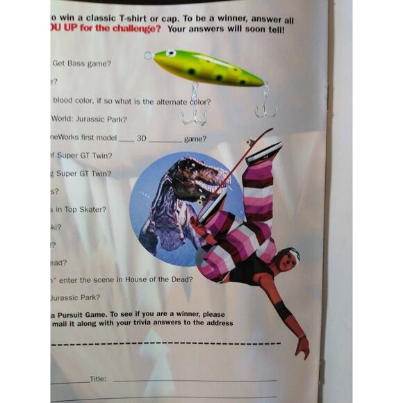 Sega Strategy Magazine Jurassic Park House Of The Dead Horror Retro Arcade Game - Picture 10 of 12